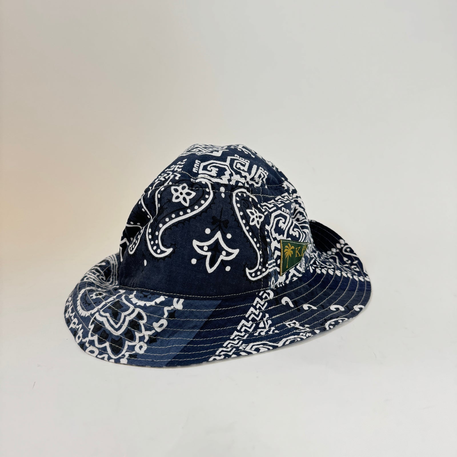 Kapital Navy Paisley Bucket Hat Size Free