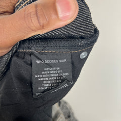 Who Decides War Silver/Black Denim Size 38