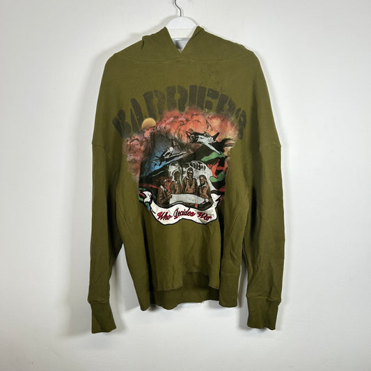 Who Decides War x Barriers NY Olive Hoodie Size L