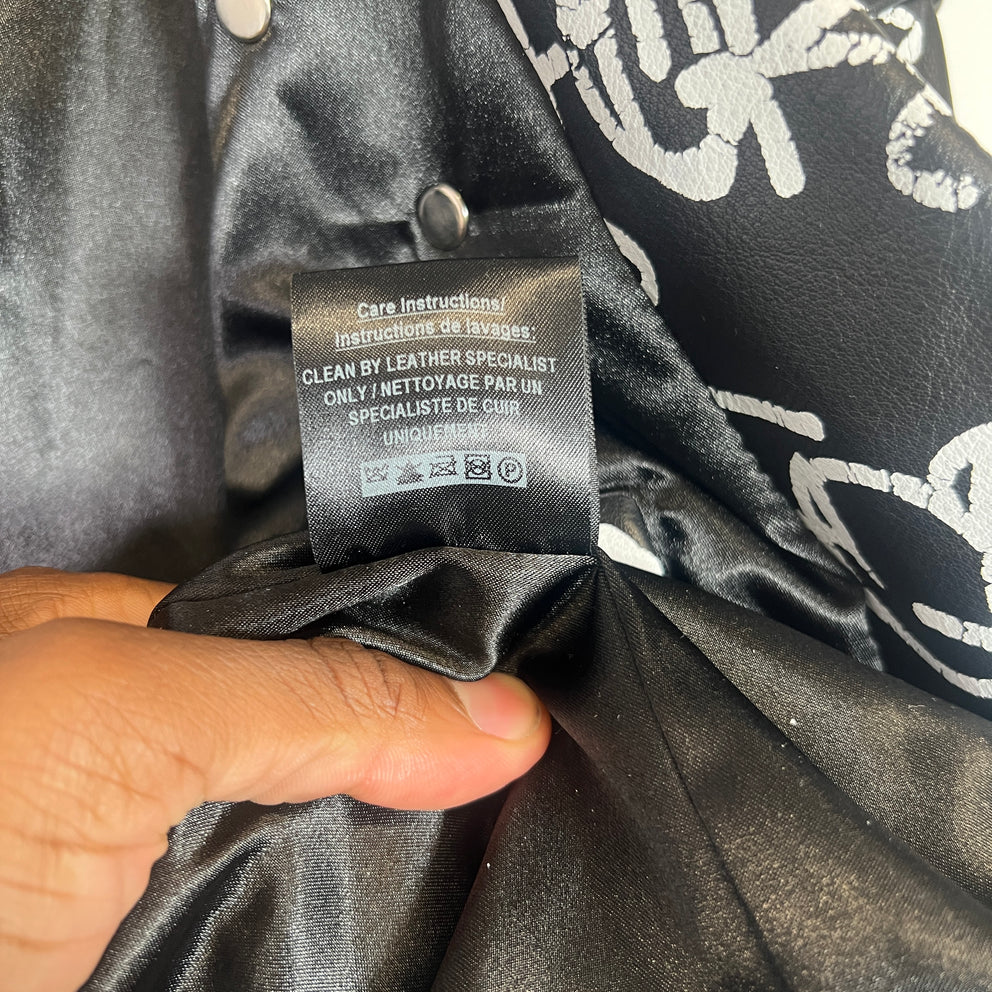 Supreme x Comme Des Garcons SHIRT x Schott Painted Perfecto Leather Biker Jacket Size L