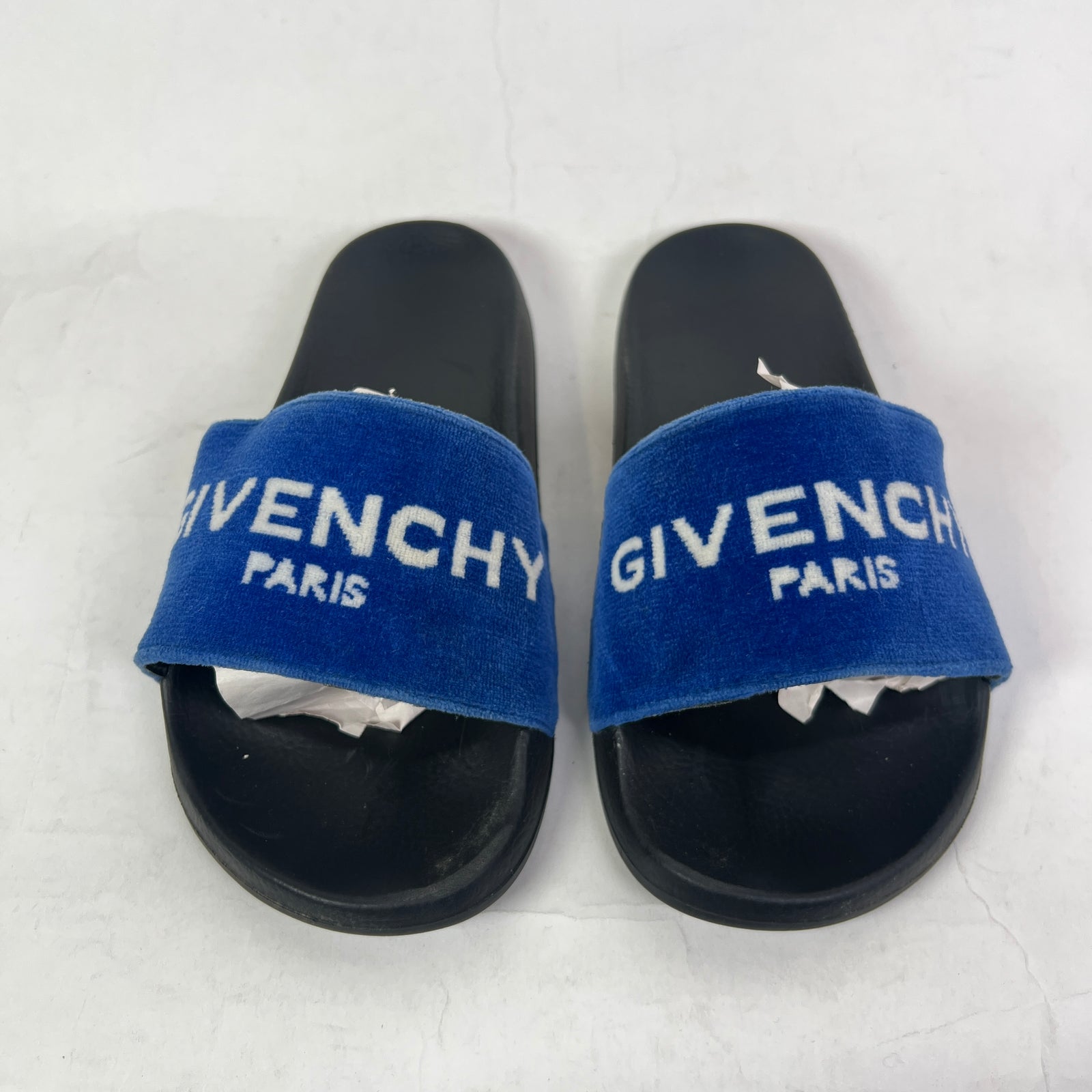 Givenchy Blue Velvet Printed Sandals