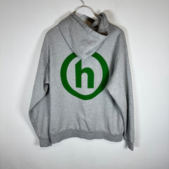 Hidden NY Grey/Green Logo Hoodie Size M