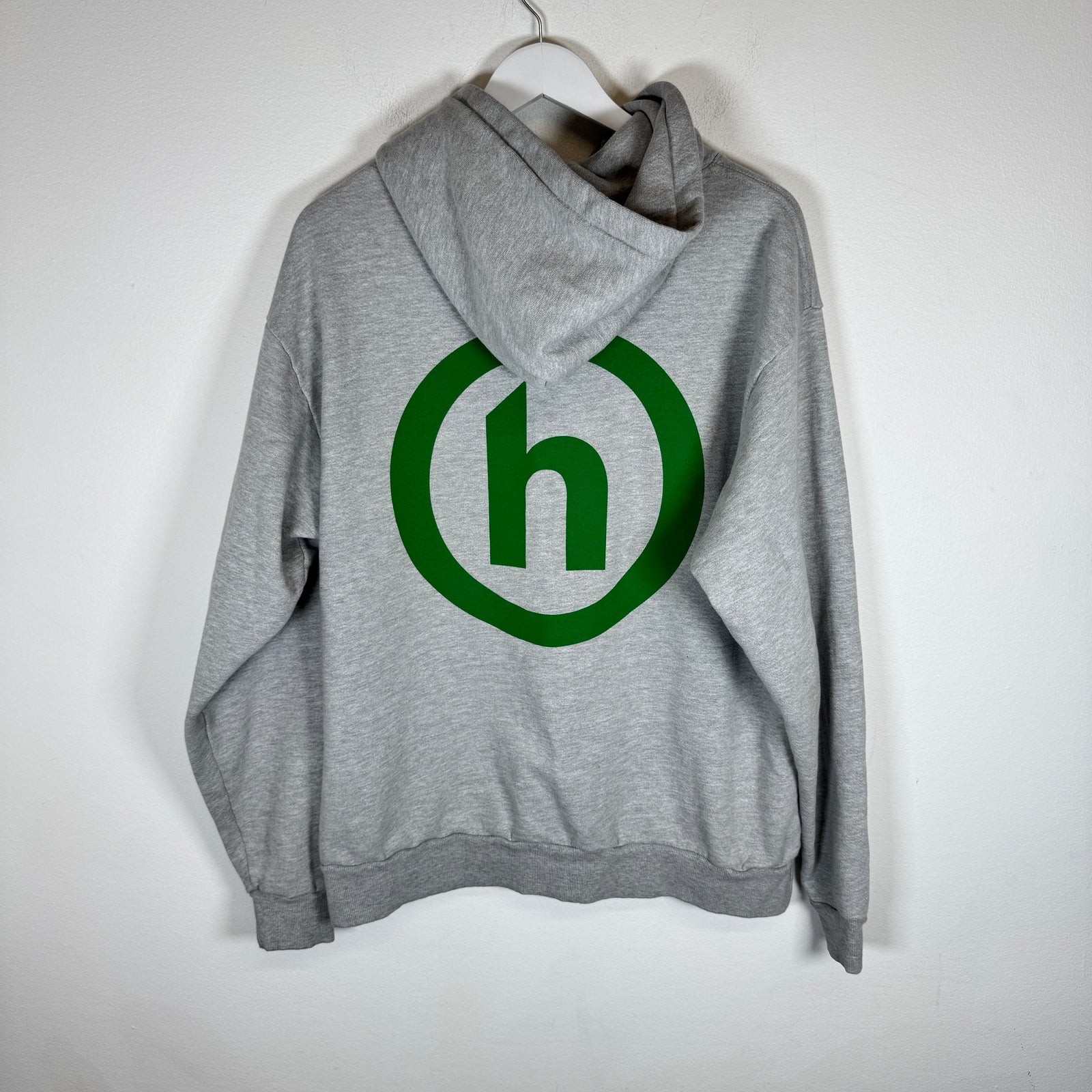 Hidden NY Grey/Green Logo Hoodie Size M