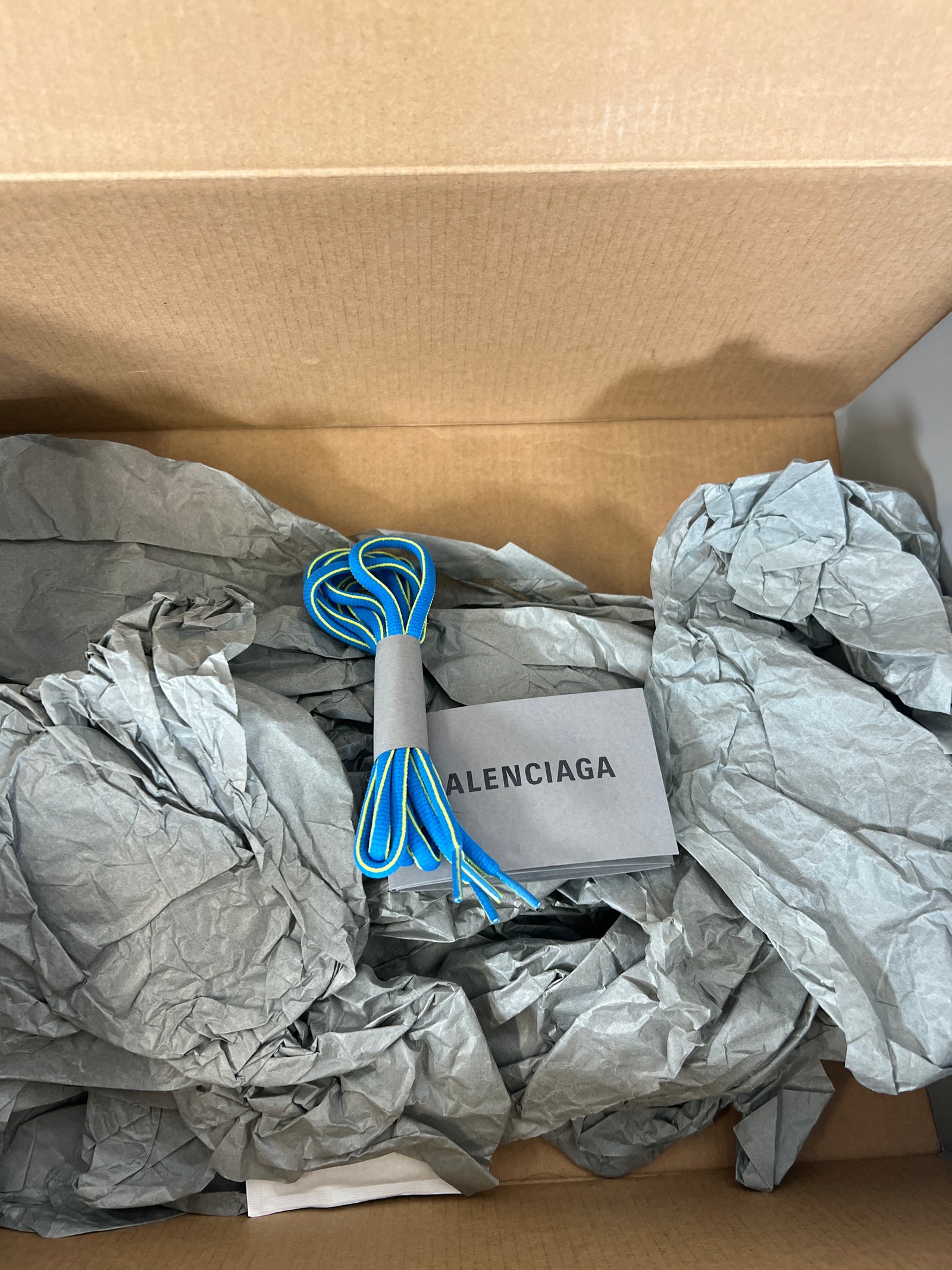 Balenciaga Grey/Blue Track Sneakers Size 44