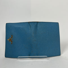 Prada Light Blue Saffiano Leather Wallet