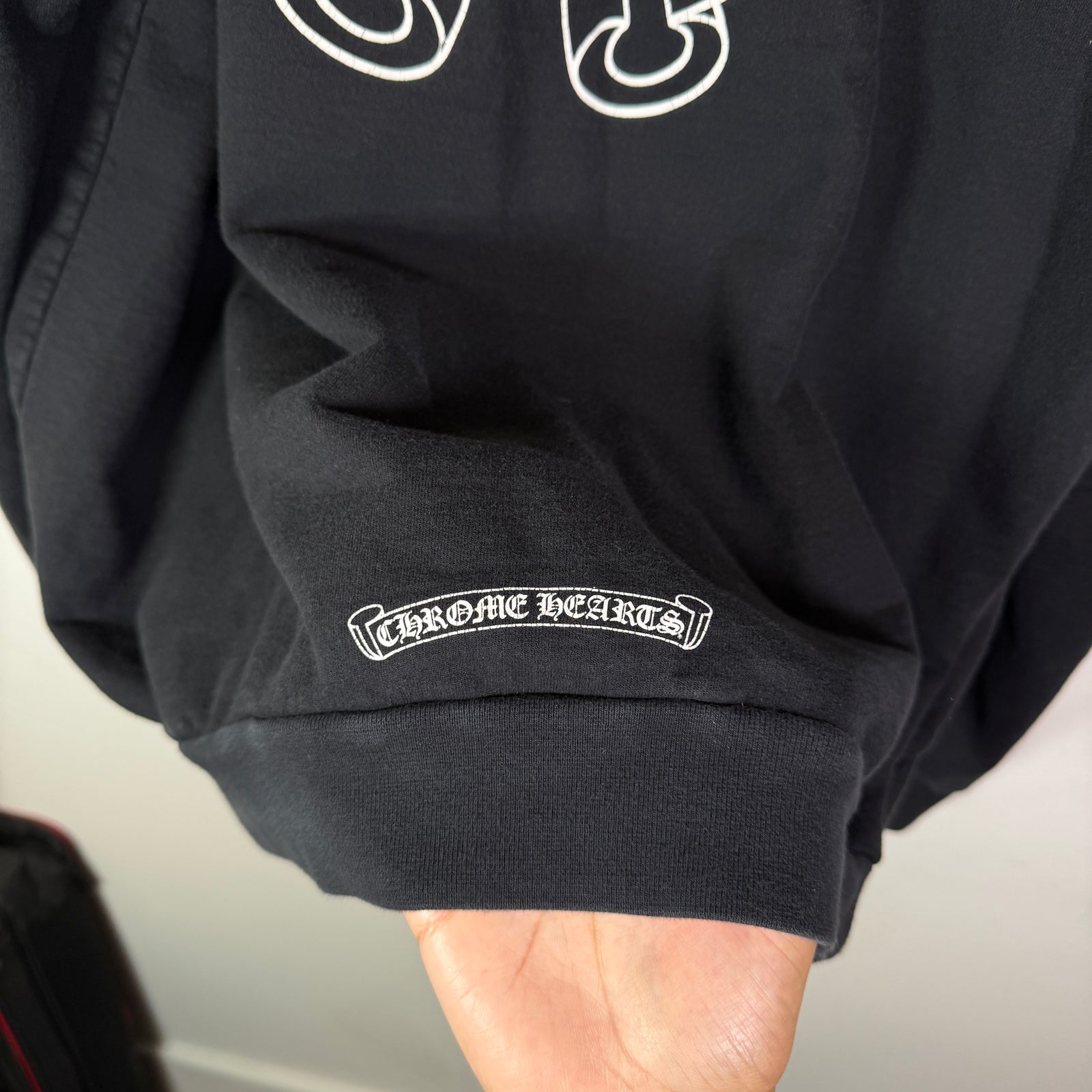 Chrome Hearts Horseshoe Floral Cross Zip-Up Hoodie