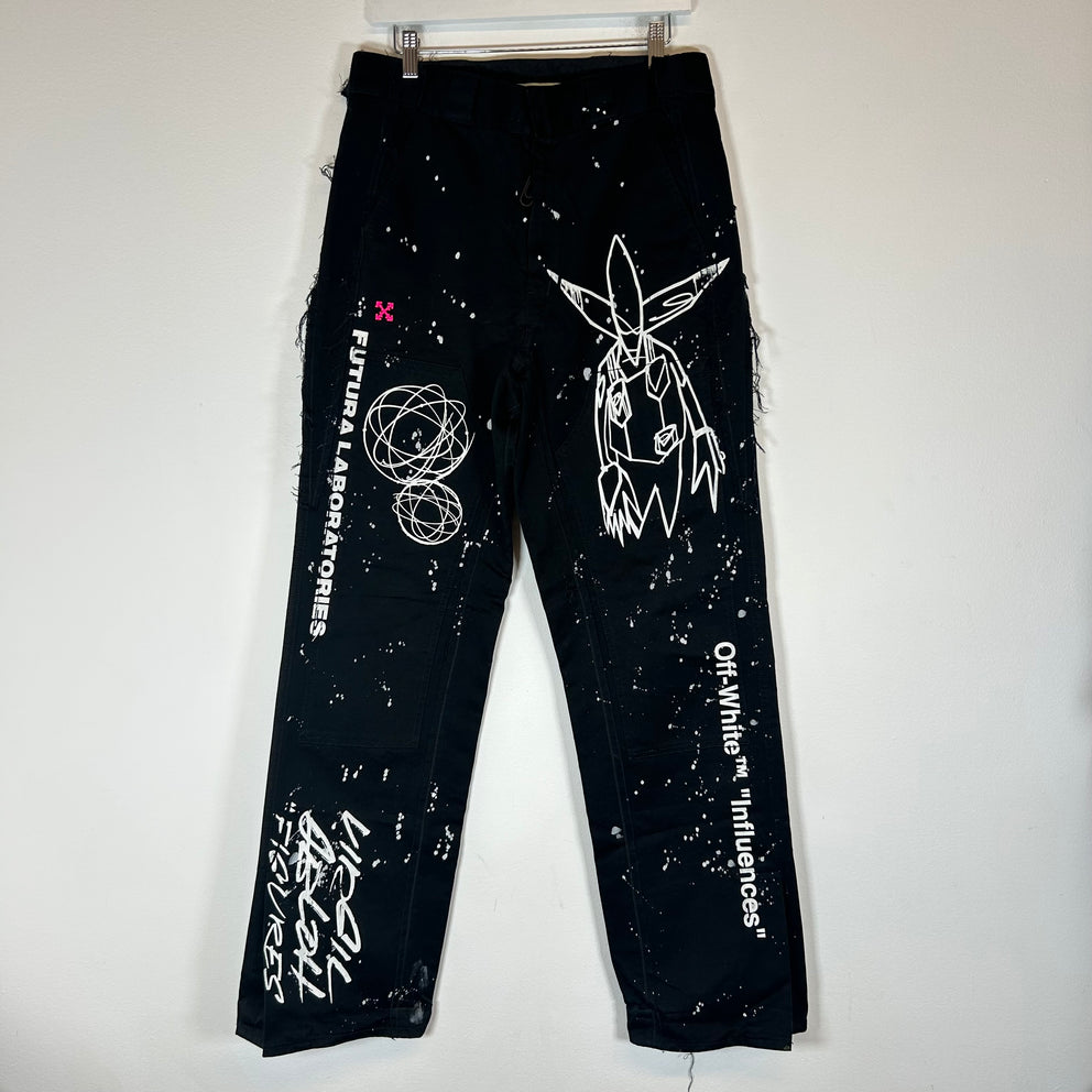 Off-White x Futura Black Alien Carpenter Pants Size 30