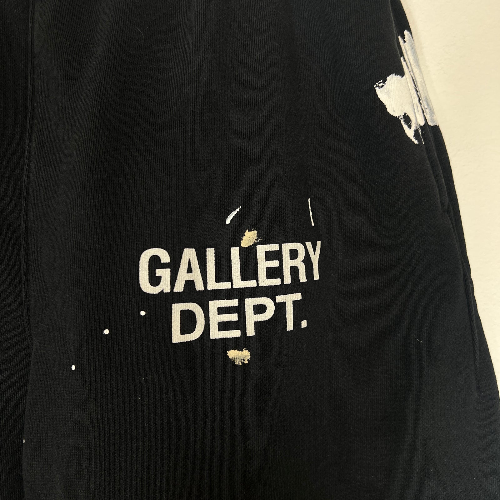 Gallery Dept Black Logo Paint Splatter Sweatpants Size M