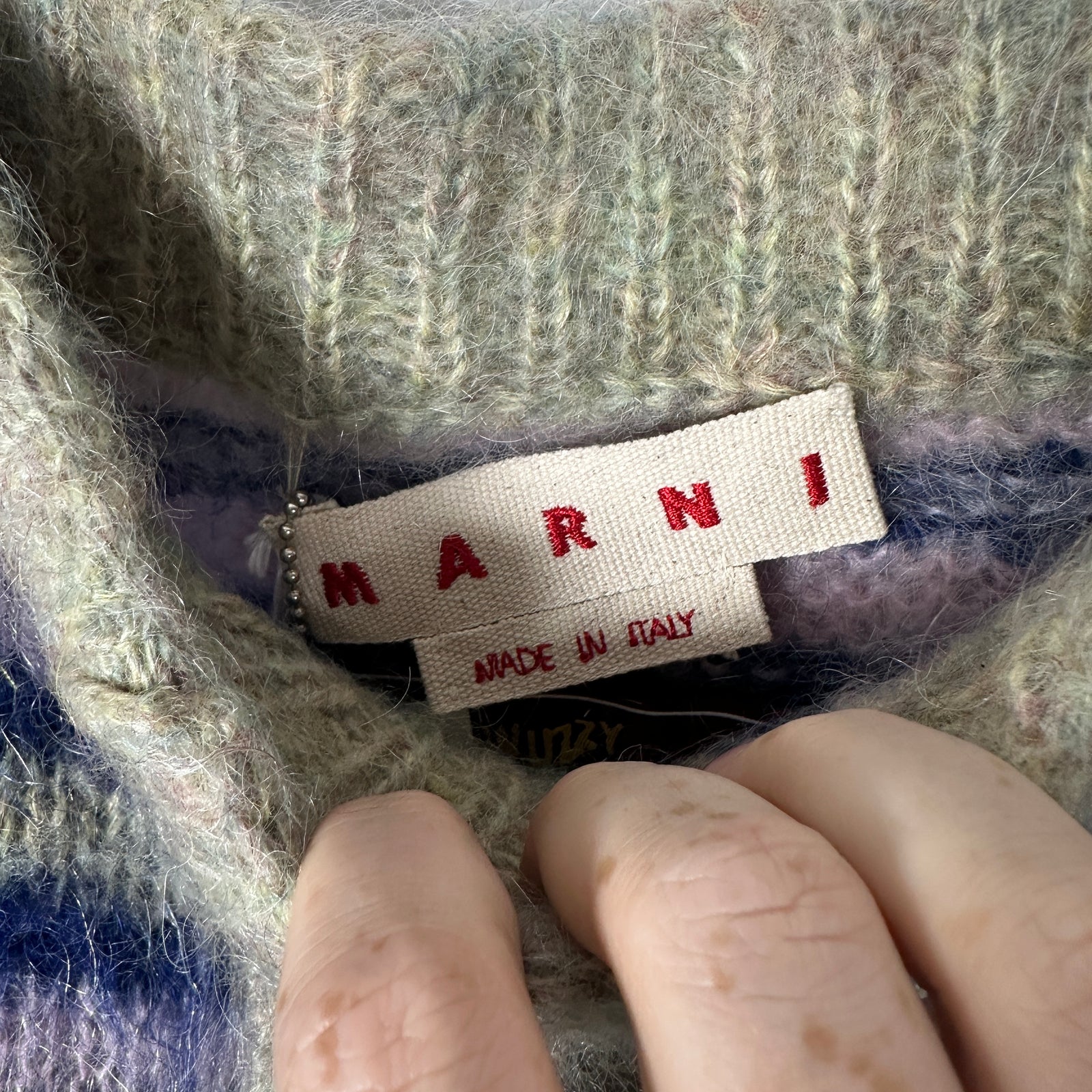 Marni Striped Fuzzy Wuzzy Skirt Size S