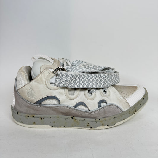 Lanvin White/Grey Curb Sneaker Size 47