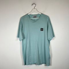 Stone Island Light Blue Compass Patch Logo T-Shirt Size XXL