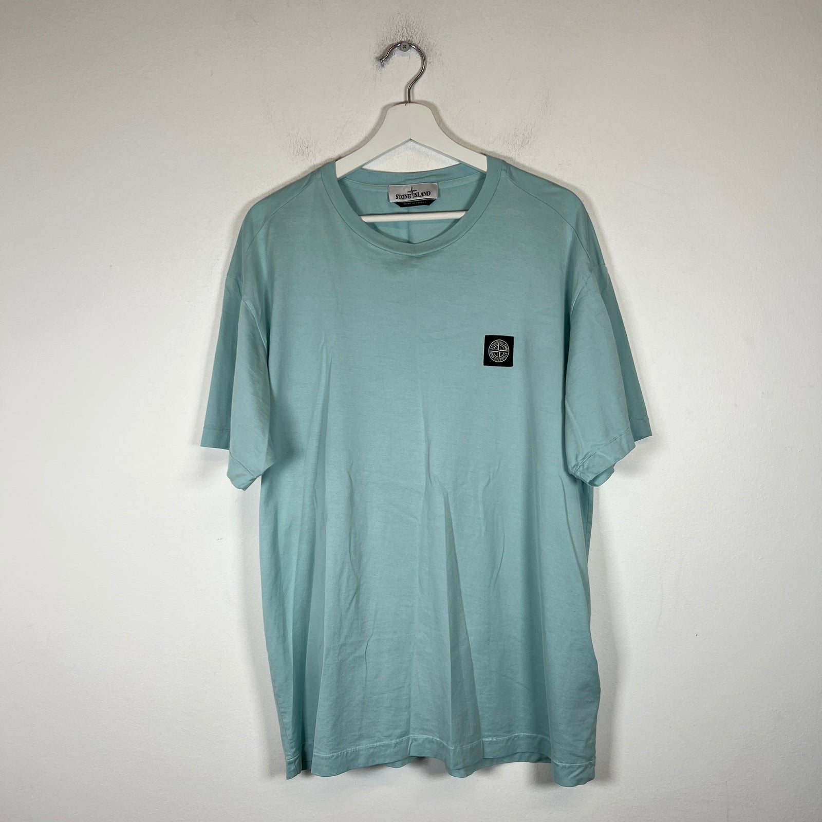 Stone Island Light Blue Compass Patch Logo T-Shirt Size XXL
