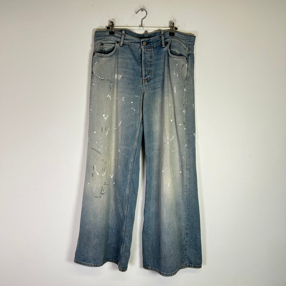 Acne Studios 2004 Trafalgar Paint Splatter Baggy Denim Jeans