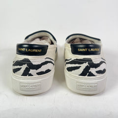 Saint Laurent Paris Zebra Venice Slip On Sneakers