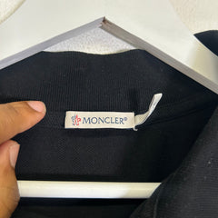 Moncler Navy Striped Polo Shirt Size L