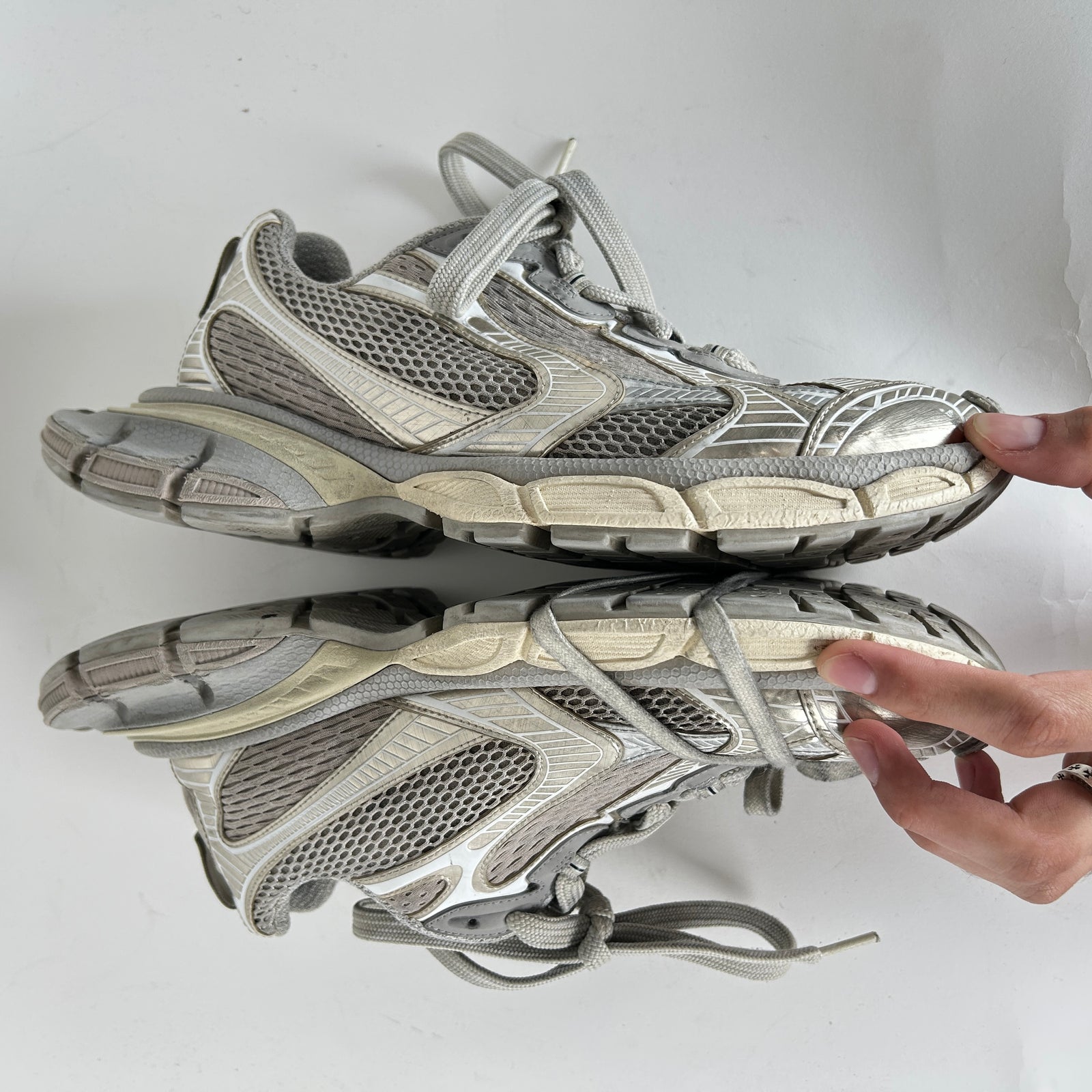 Balenciaga 3XL Grey Distresed Sneaker Size 44