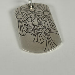 Chrome Hearts Cemetery Cross Dog-Tag Pendant