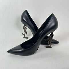 Saint Laurent Black Leather Opyum 110 Pumps Size 39.5