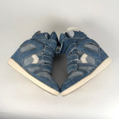 Isabel Marant Blue Bekkett Denim Sneakers Size 38