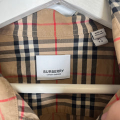 Burberry Simpson Check LS Button Up Shirt Sz XL