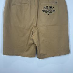Amiri Khaki Logo Chino Shorts