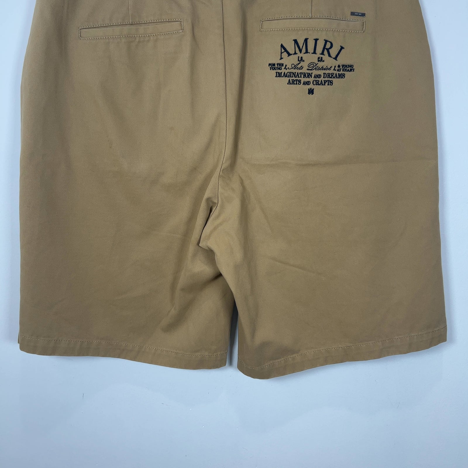 Amiri Khaki Logo Chino Shorts