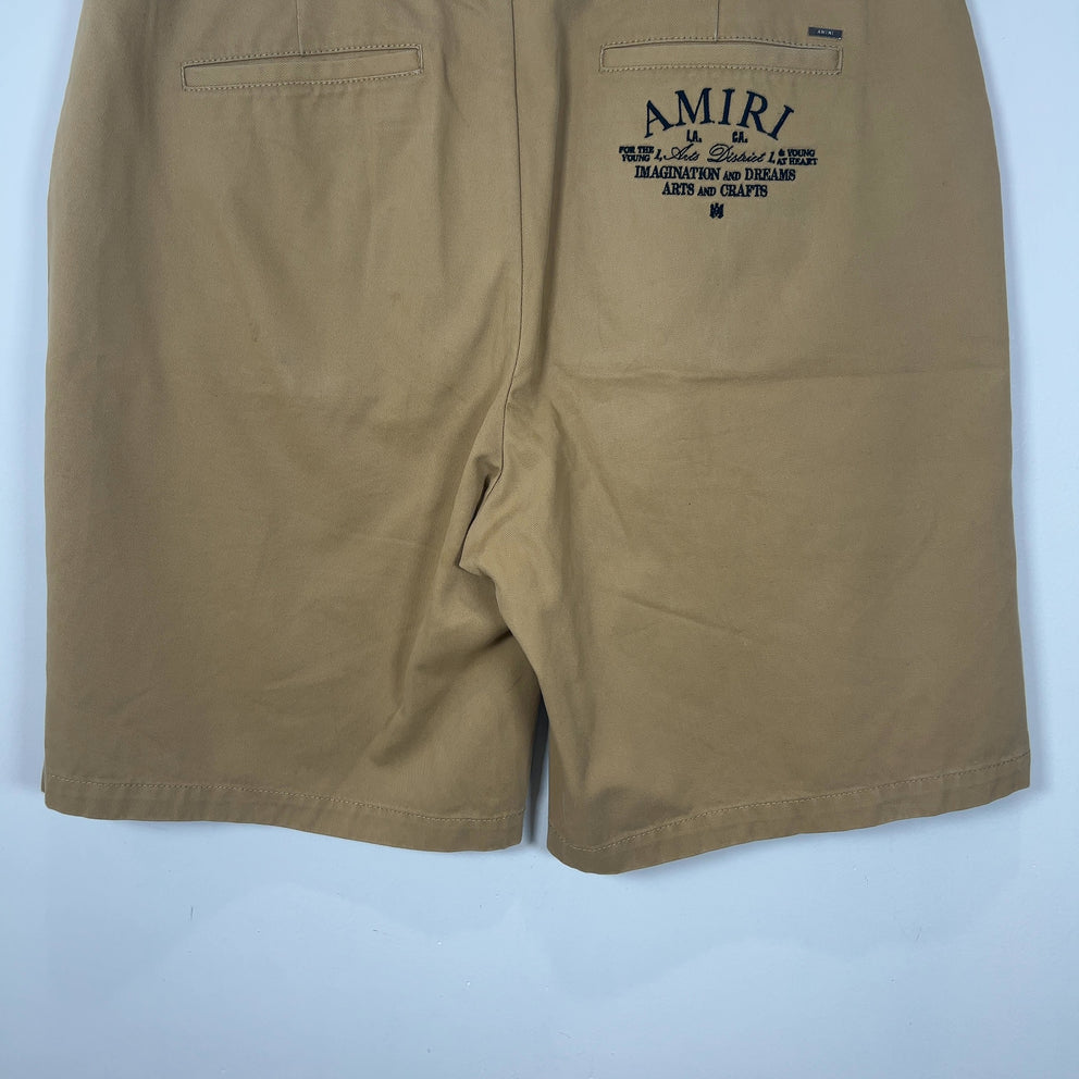 Amiri Khaki Logo Chino Shorts