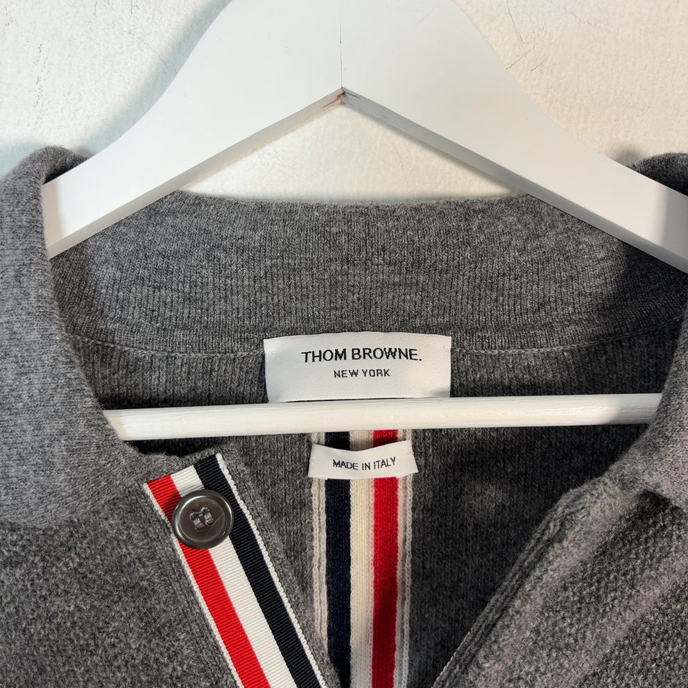 Thom Browne 3-Pocket Button-Up Knitted Cardigan