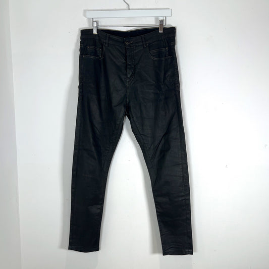 Rick Owens Wax Denim Detroit Cut Jeans