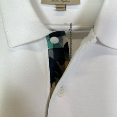 Burberry White Hatley Camo Polo Shirt