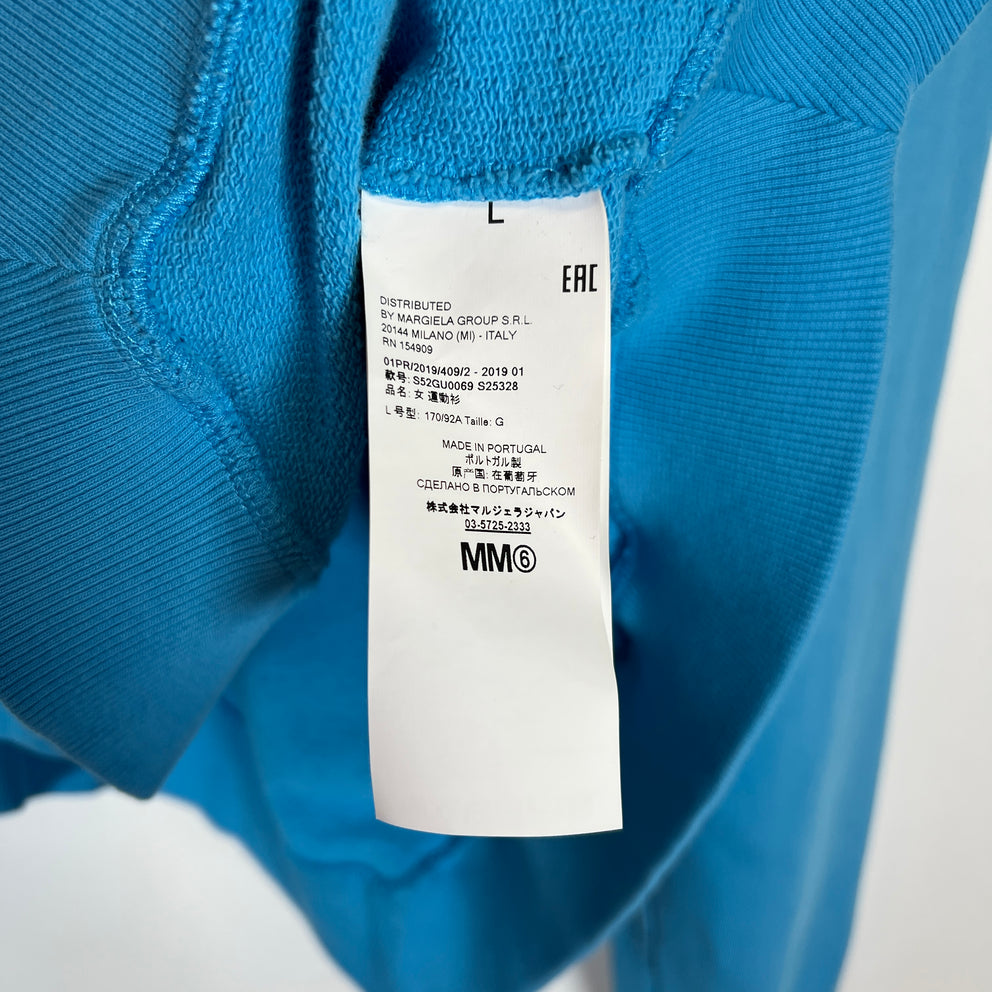 Maison Margiela MM6 Blue Asymmetrical Sweater Size L