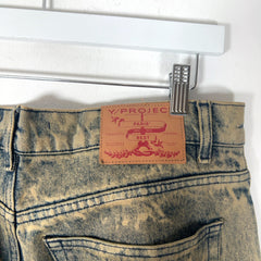 Y/Project Tudor Cut Vintage Beige Jeans