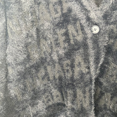 Balenciaga Black Faux Fur Cardigan Size S