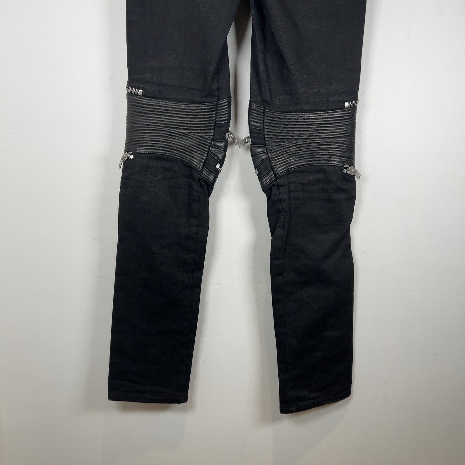 Saint Laurent FW13 D04 Lambskin Zipper Biker Jeans