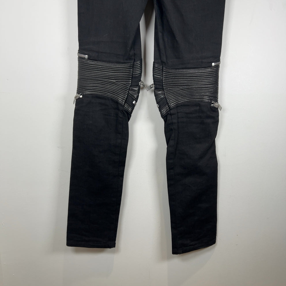 Saint Laurent FW13 D04 Lambskin Zipper Biker Jeans