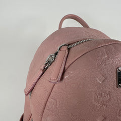 Mcm Pink Logo Emprinte Backpack