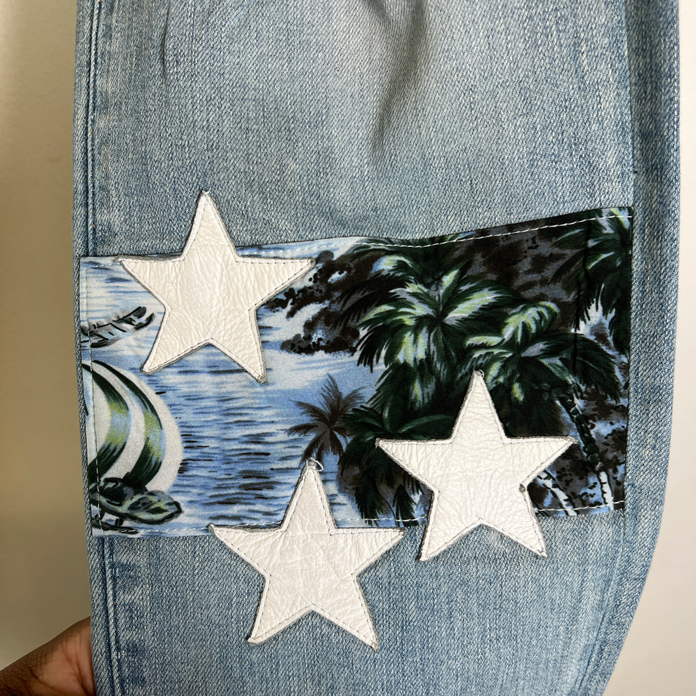 Amiri Blue Star Tropical Jeans Size 38