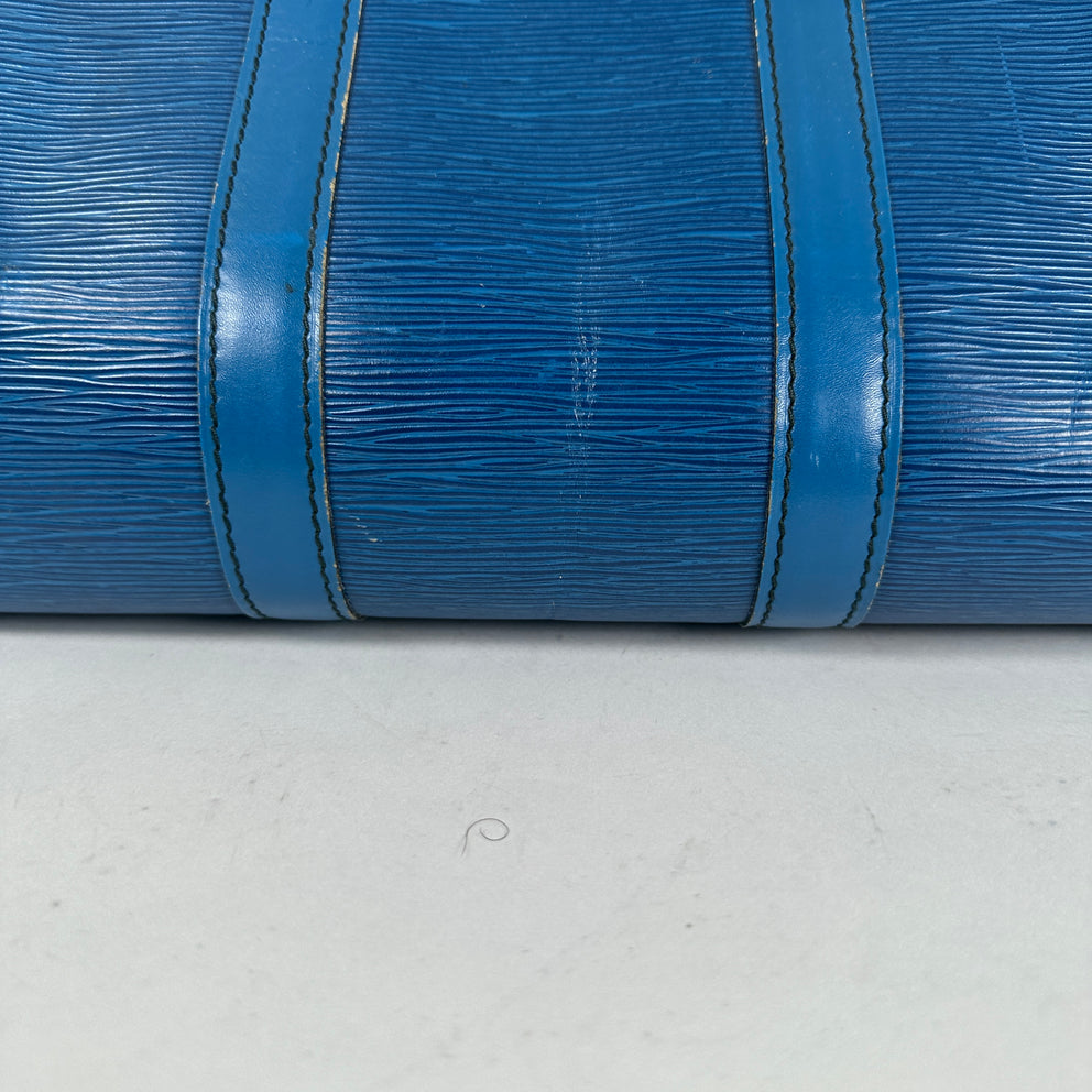 Louis Vuitton Blue Epi Leather Duffle Keepall Size 45