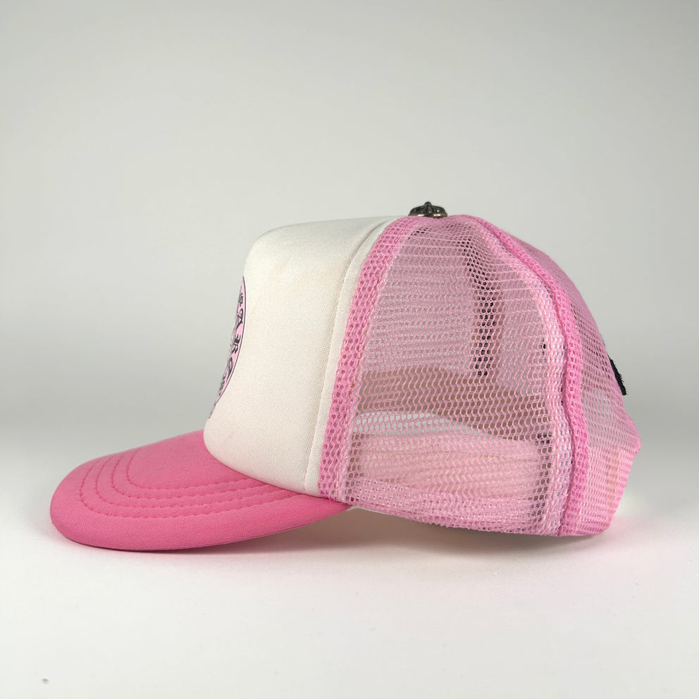 Chrome Hearts Pink Horseshoe Trucker Hat