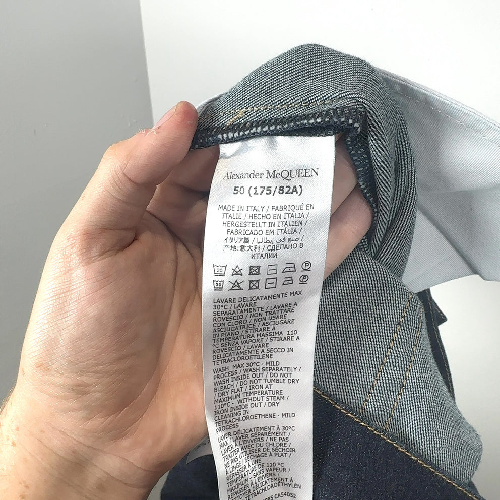 Alexander McQueen Raw Denim Jeans