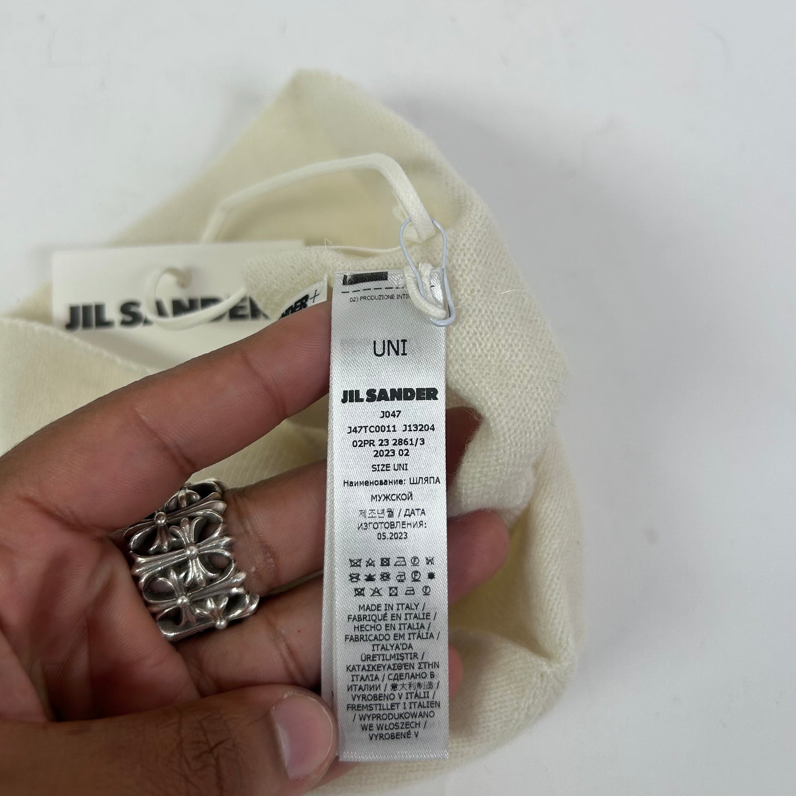 Jil Sander Natural Cashmere Beanie