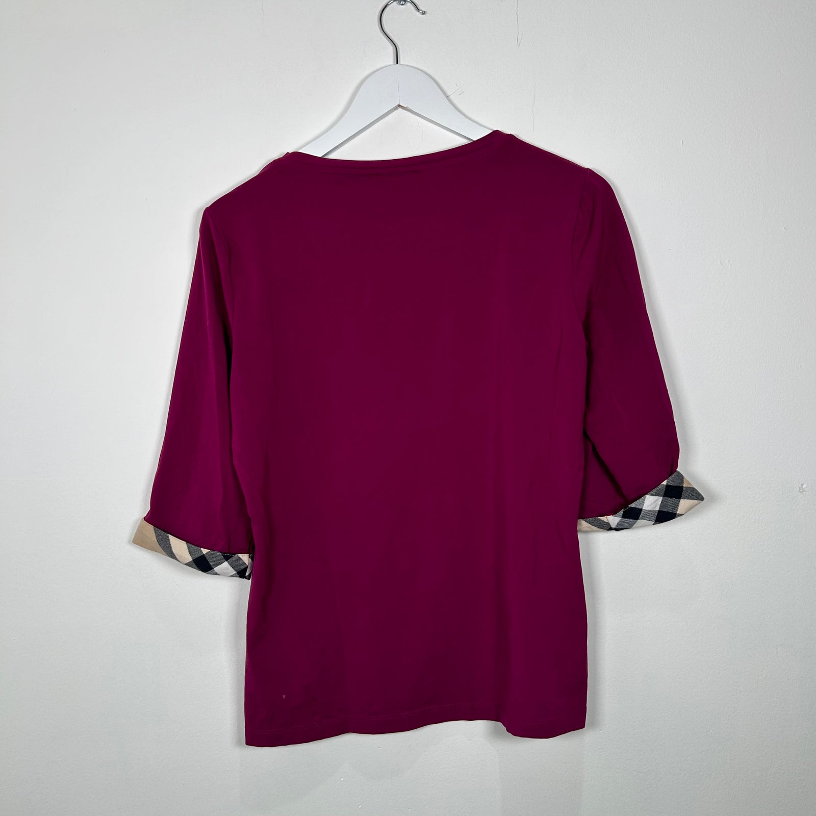 Burberry Purple Half Sleeve T-Shirt Size L
