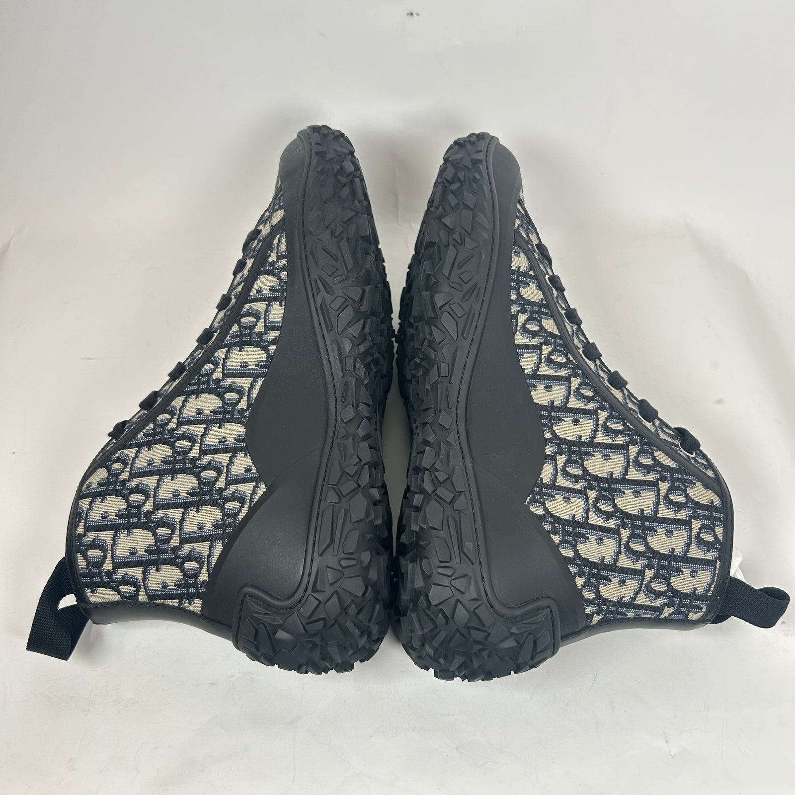Dior B28 Beige/Black Oblique Jacquard High Top Sneaker Size 46