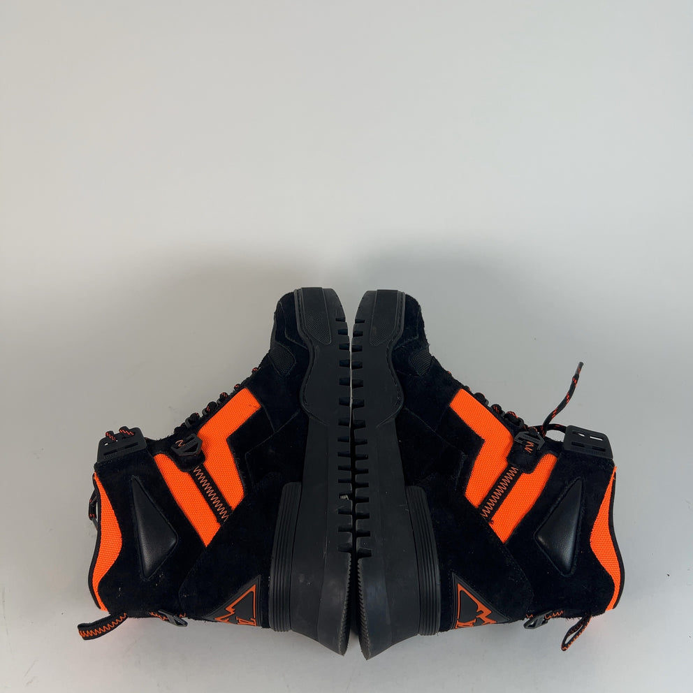 Louis Vuitton Orange/Black Hiking Trainer Boots
