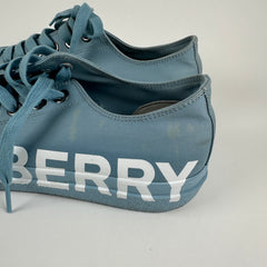 Burberry Baby Blue Side Logo Low-Top Sneaker Size 8