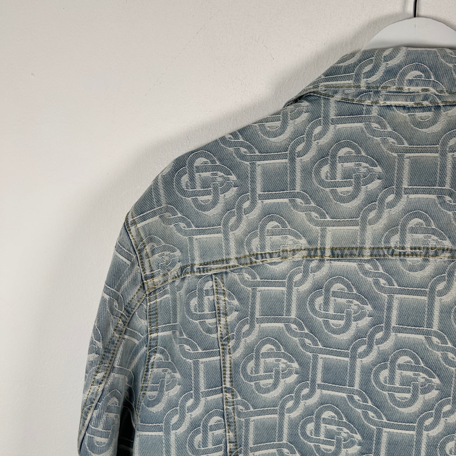 Casablanca Monogram Lightwash Denim Jacket Size XXL