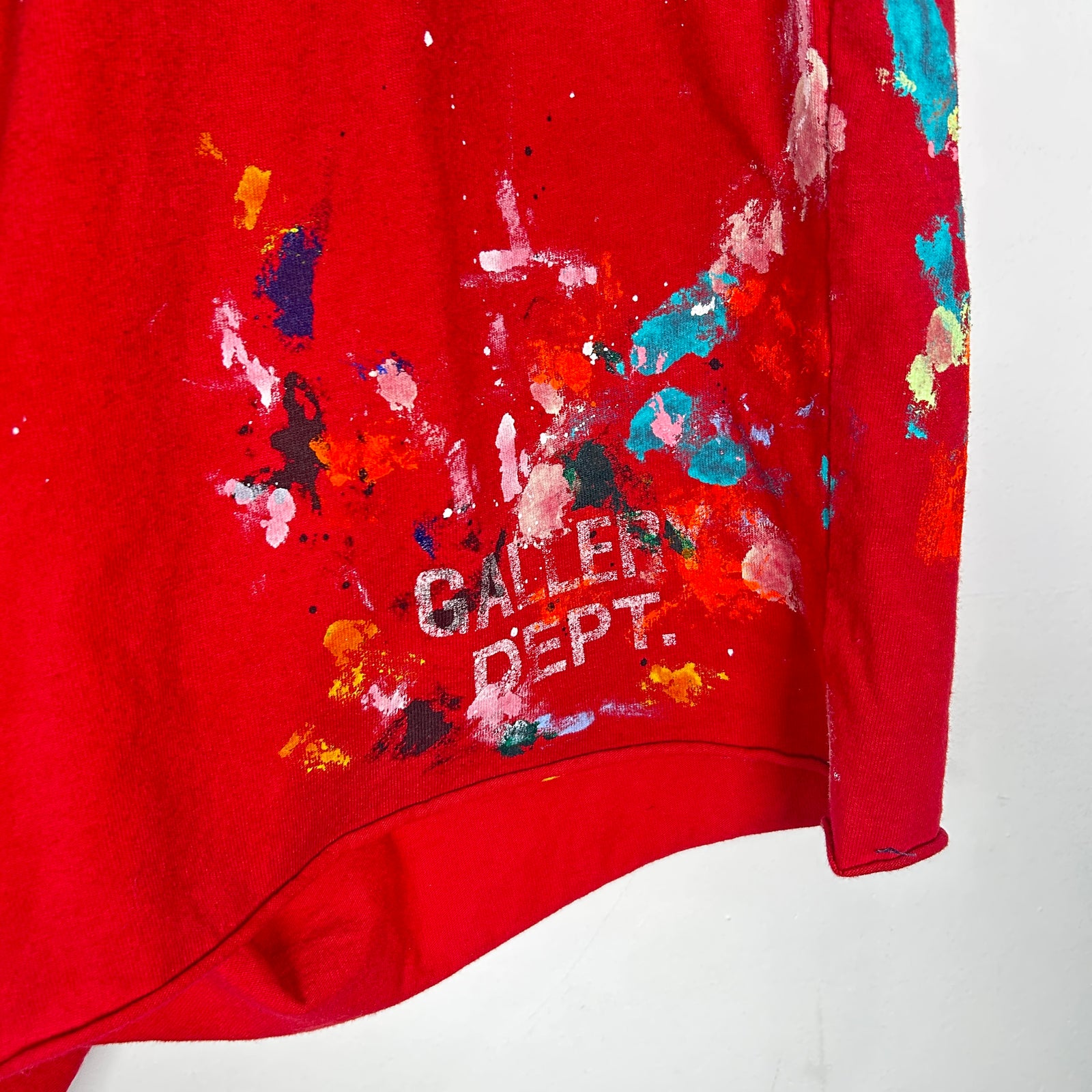 Gallery Dept Red Paint Splatter Shorts Size XL