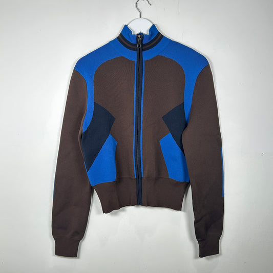 Neil Barret Colorblock Knit Zip Up Jacket Size M