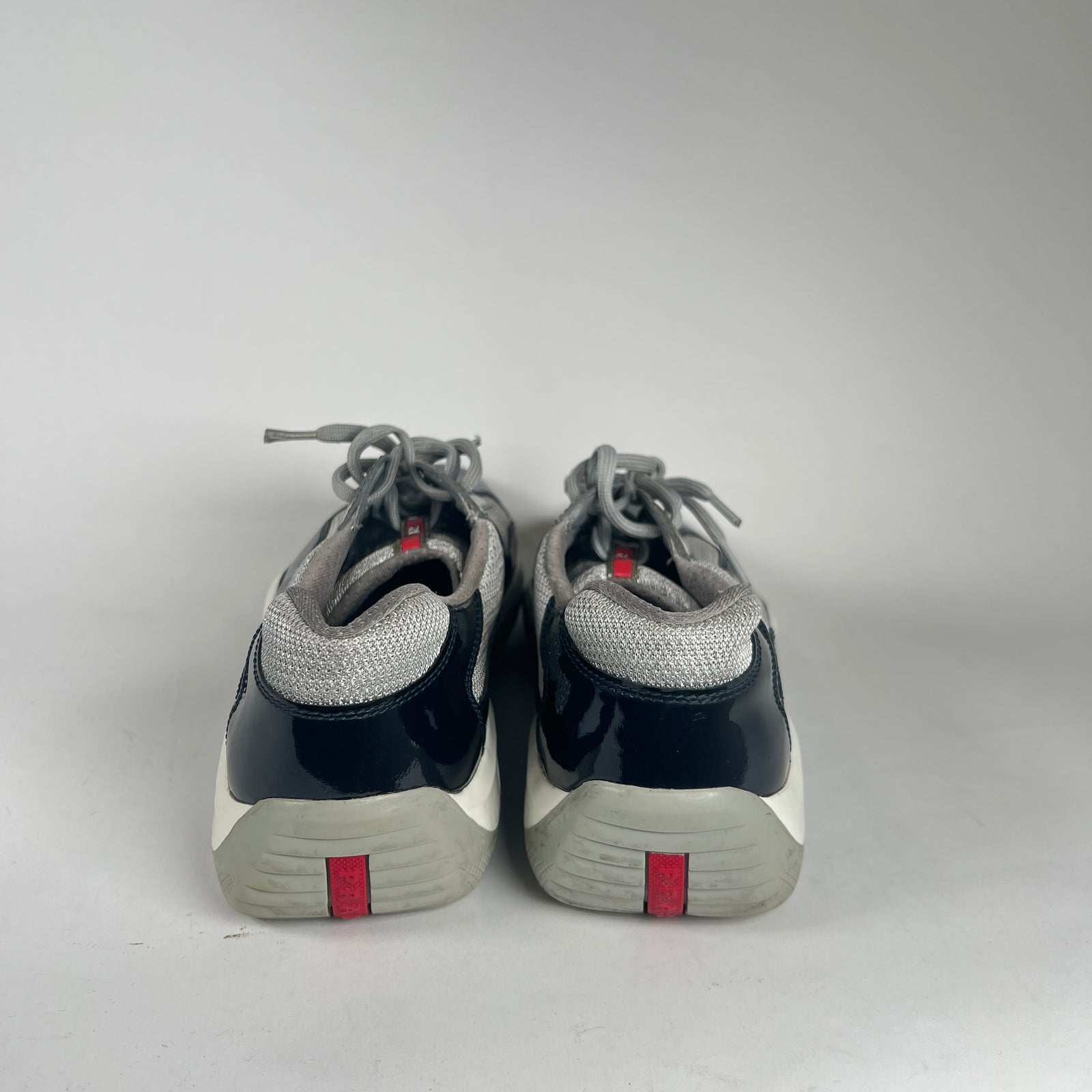 Prada Navy Vintage Patent Leather Cups Size 11.5