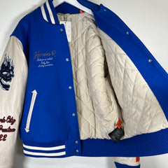Heron Preston Blue Varsity Jacket Size L